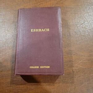 Handbook of Engineering Fundamentals Eshbach College Hardcover Book @1952